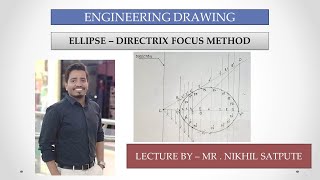 Engineering Drawing | Ellipse -Directrix Focus method  | Easy Drawing Techniques | Learn with nikhil