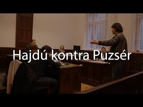 Puzsér sírva-őrjöngve gyalázza Hajdút a büntetőbíróság előtt