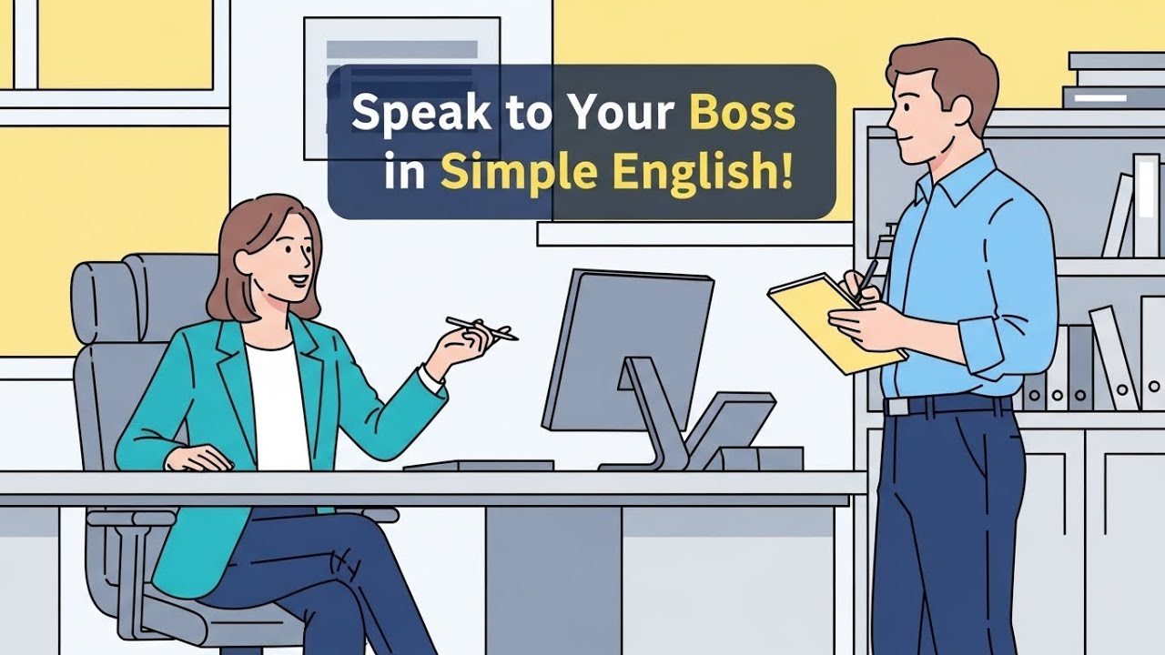 How to Talk to Your Boss in Simple English | Easy Work Conversation for ...