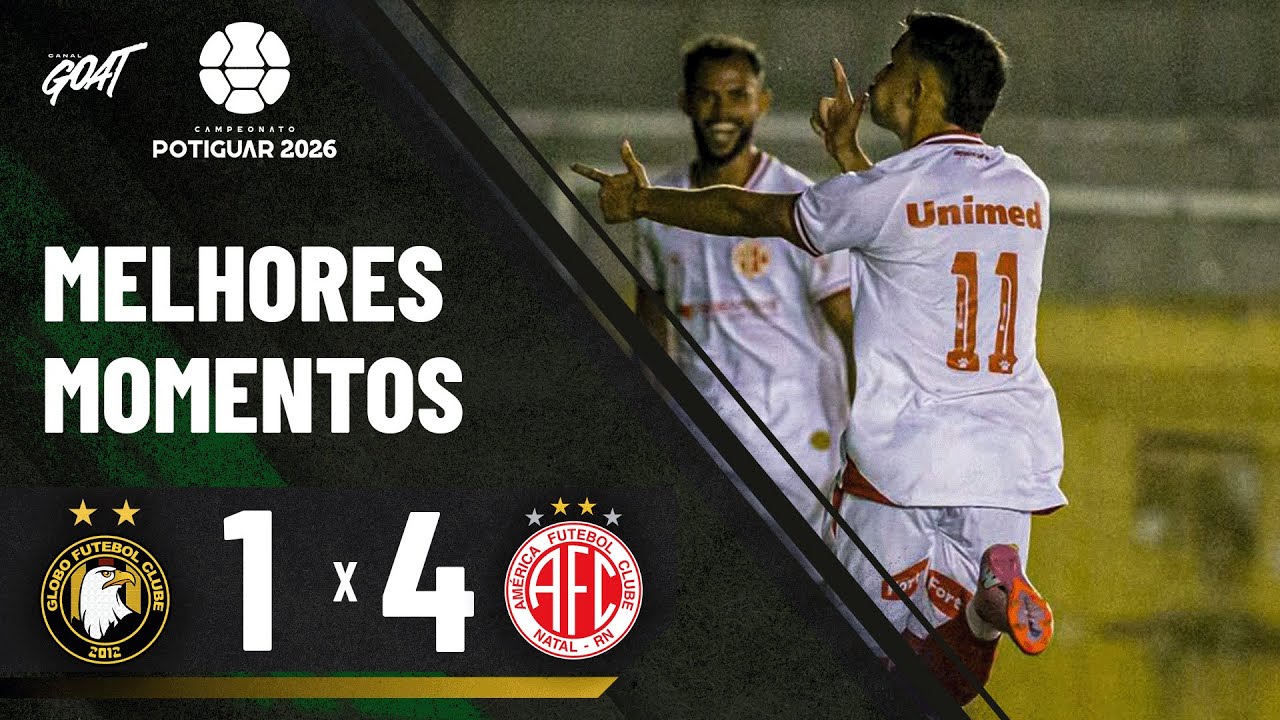 ATROPELO! AMÉRICA-RN GOLEIA O GLOBO NO CAMPEONATO POTIGUAR