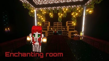 Building a gloomy enchantment room in Minecraft