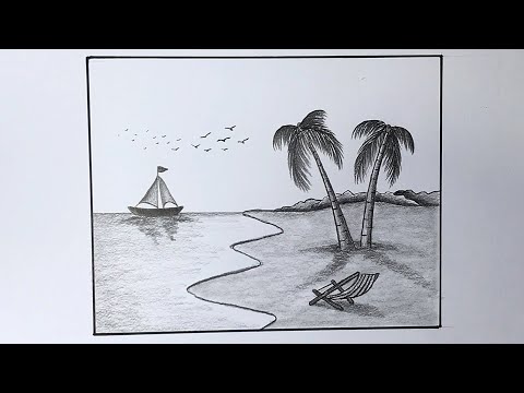 Video Vẽ TRANH PHONG CẢNH BIỂN bằng BÚT CHÌ | How to draw... - youtube