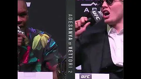 Israel adesanya vs. Marvin vettori press conference GETS HEATED