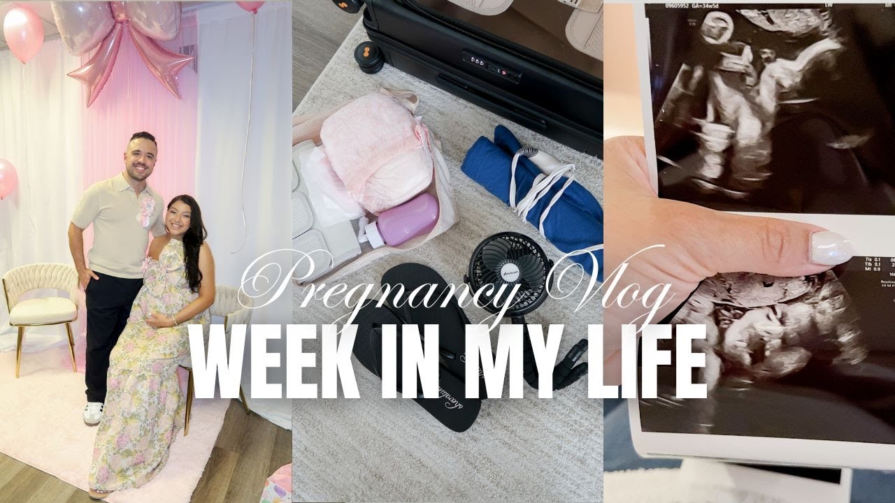 PREGNANT WEEK IN MY LIFE: Baby Shower, Hospital Bag Haul & Baby Growth Updates