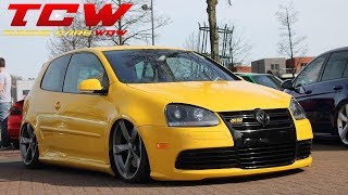 Yellow VW Golf MK5 R32 Bagged Tuning Project by Ufuk