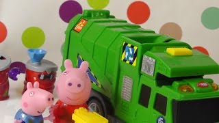 Peppa Pig meets garbage truck   toys for children