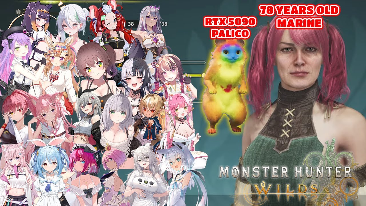 All Hololive JP And EN Hilarious Character Customization In Monster Hunter Wilds【ENG SUB】