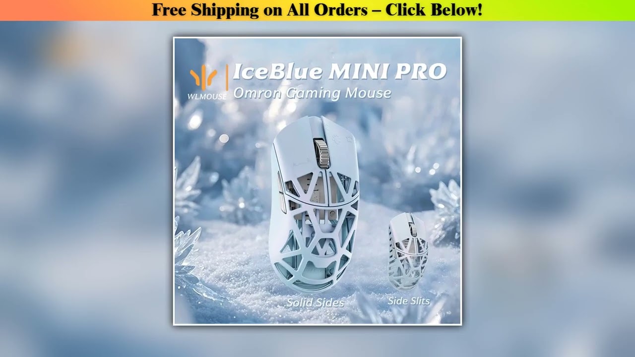 WLMOUSE BEAST X MINI PRO IceBlue Omron light Magnesium Gaming Mouse Magnesium Alloy Wireless FPS