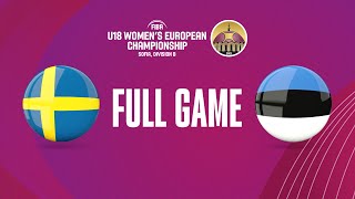 Sweden v Estonia | Full Basketball Game | FIBA U18 Women's European Championship 2023