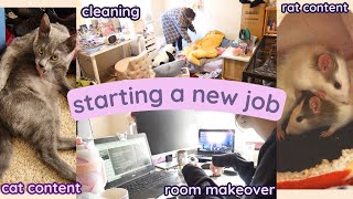 I GOT A JOB! week in the life: first day, room makeover, cleaning, cat + rat content, side hustle by Amethyst's Corner 242 views 10 months ago 24 minutes