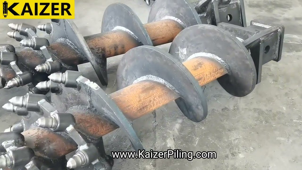 Construction Machine Drilling Auger, Digging Tools Hard Drilling Augers, Double Cut Rock Auger