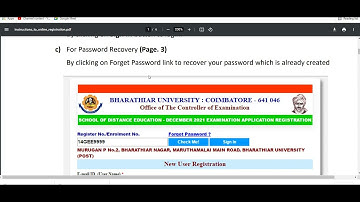 Bharathiar University SDE Exam 2022 Online Apply Demo Video