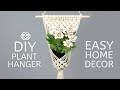 MACRAME PLANT HANGER PATTERN FOR BEGINNERS | DIY POT HOLDER