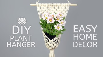 MACRAME PLANT HANGER PATTERN FOR BEGINNERS | DIY POT HOLDER