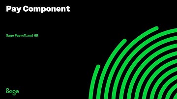 Sage Payroll and HR - Pay components