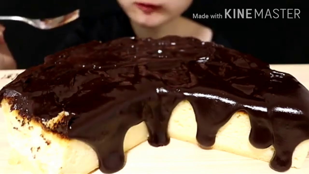 Kasumi Asmr - Chocolate Cheese Cake Mukbang *Bites Only* - YouTube