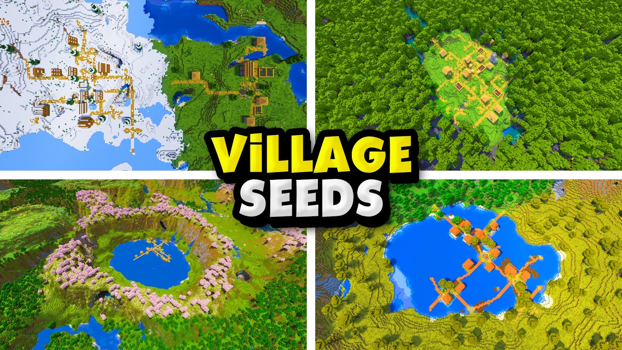 Top 30 BEST VILLAGE SEEDS for Minecraft 1.21.8! - YouTube
