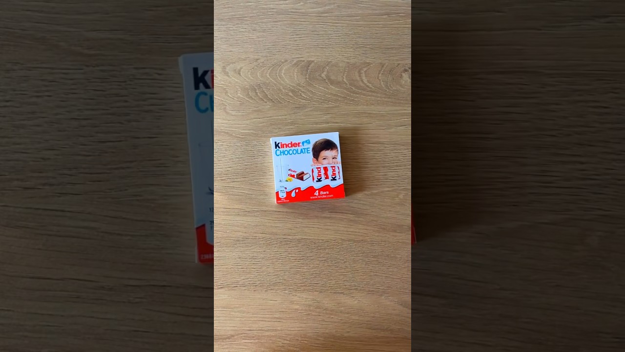 Kinder chocolate measuring real weight 