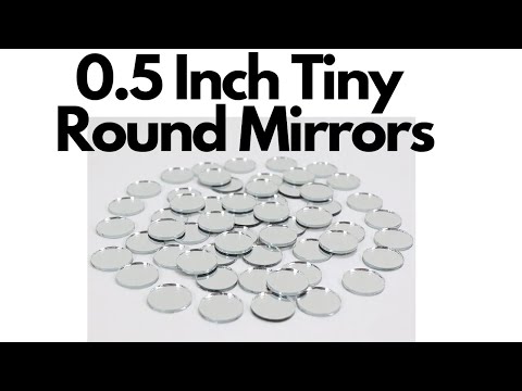 0 5 inch Small Tiny Round Craft Mirrors Bulk 50 Pieces Mirror Mosaic Tiles  