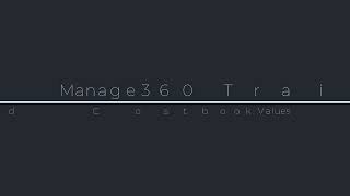 Manage360: Costbook and Division Updating Webinar