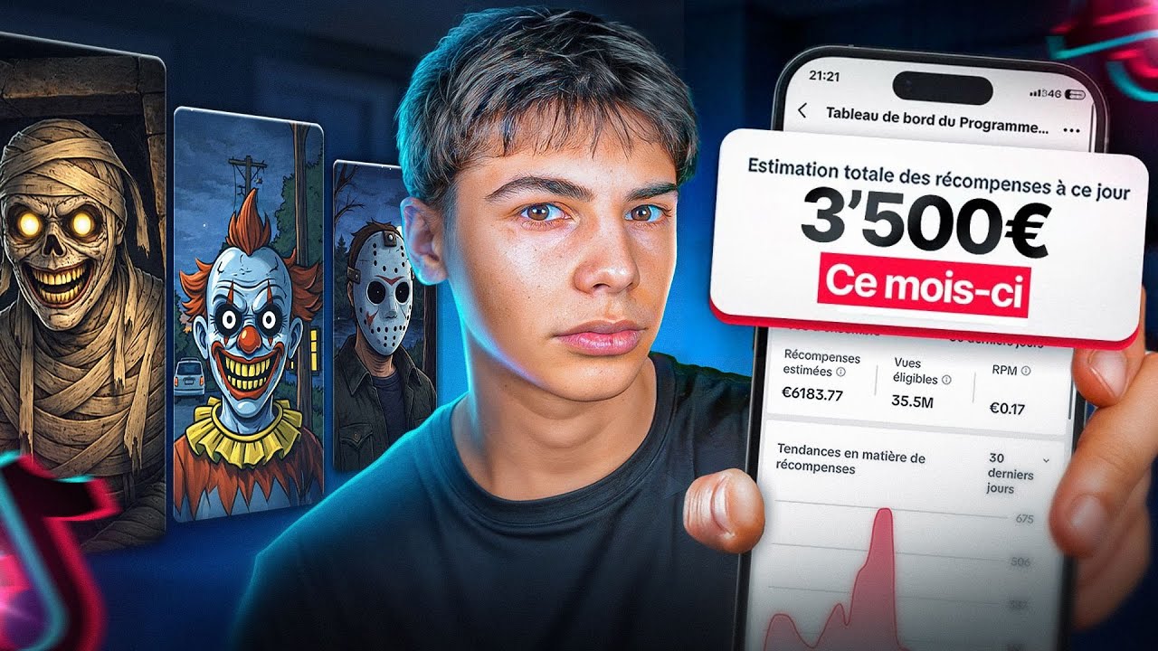 Ces vidéos Dark Cartoon créées par l'IA me rapportent +3'500/mois