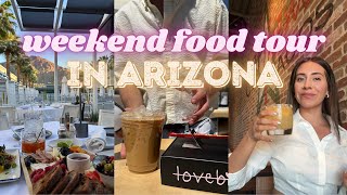 WEEKEND FOOD TOUR in Arizona | vlog: staycation, the best pizza in DT PHX, dumplings, coffee \& more