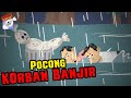 Bencana Banjir - Pocong Hanyut - Setan Ribut  -  Horor Lucu - PocongViral