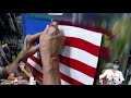 Airbrush kit for beginners: Eagle and Flag step by step tutorial ready to use set with paints