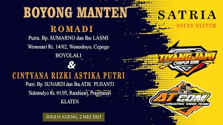 🔴 LIVE TJ MUSIC // BOYONG MANTEN ROMADI & CINTYANA RIZKY A.P // JOGLO AGENG 2 MEI 2025