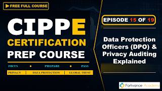 Ep15 | CIPP/E Prep Series: Data Protection Officers (DPO) & Privacy Auditing Explained