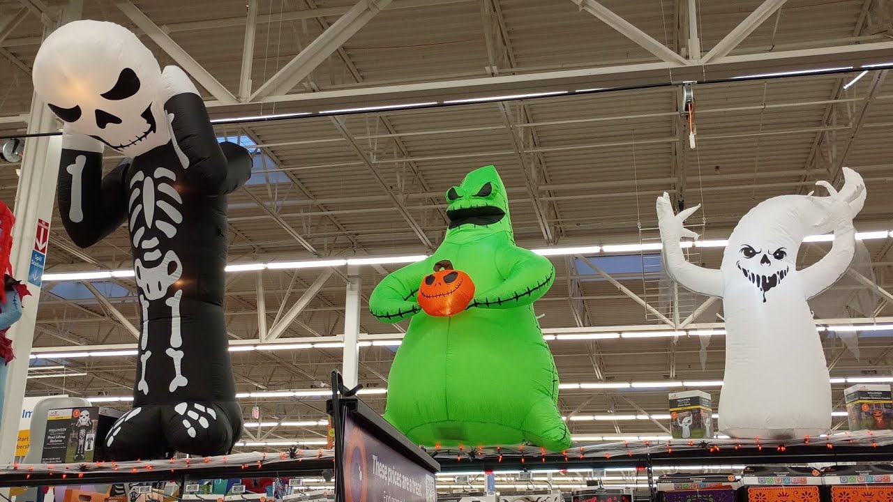 Halloween Inflatables fully displayed at Walmart for 2025