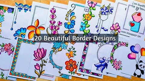 20 MOOIE RANDONTWERPEN/PROJECTWERKONTWERPEN/BANDHU KHATAR-ONTWERP/VOORPAGINA-ONTWERP VOOR PROJECTEN