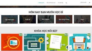 Hướng Dẫn Thiết Kế Web Học Online Trực Tuyến Elearning
