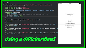 [Swift 3 Tutorial] - How to use a UIPickerView