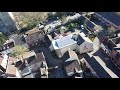 Aerial footage of the white hart in wimborne
