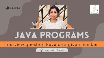 Java Programs |  Reverse a Number | Interview Question