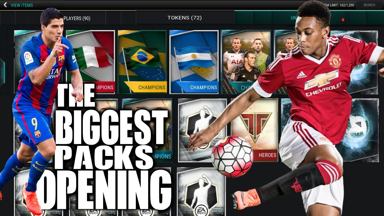 BIGGEST PACK OPENING EVER IN FIFA MOBILE - (FIFA 17 Mobile)