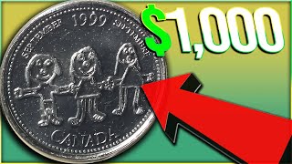 "RARE 1999 QUARTERS WORTH BIG MONEY" - Valuable Canadian Quarters in Your Pocket Change!!