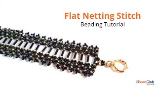 Flat Netting Stitch Brilliant Bugle Bracelet Video