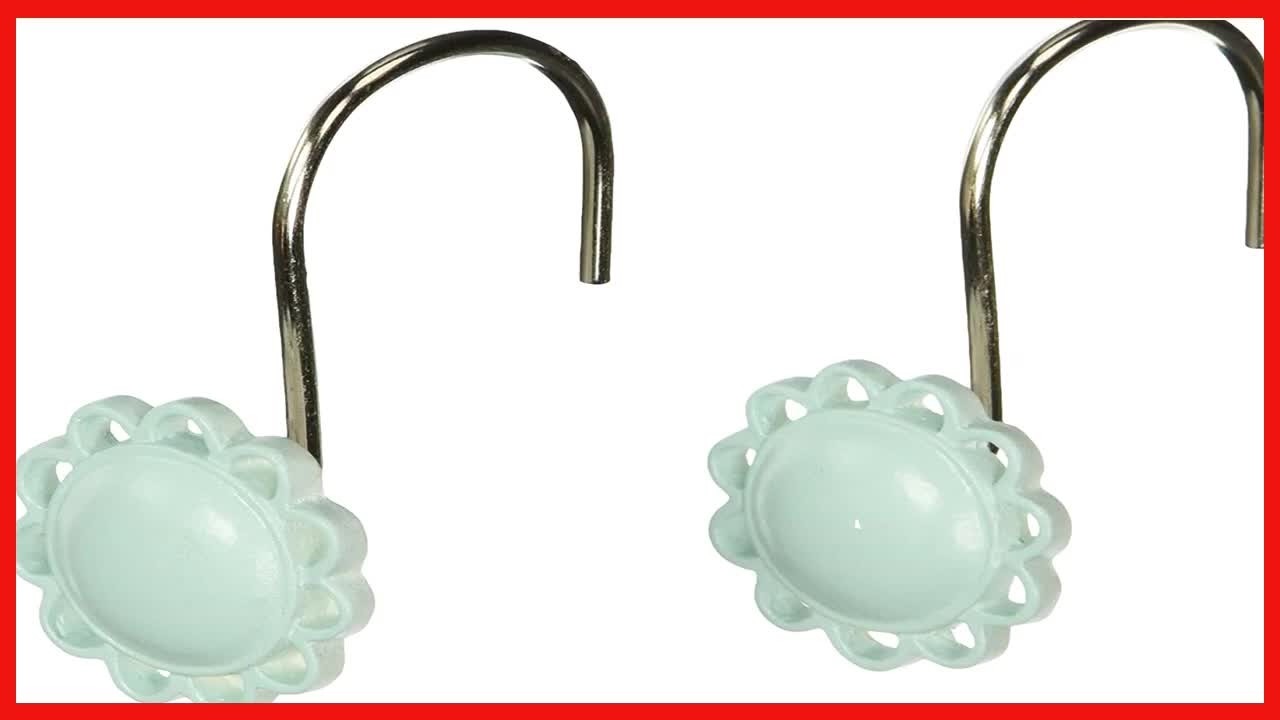 Elevate Your Bathroom Style with Carnation Home Fashions Filigree Resin Shower Curtain Hooks