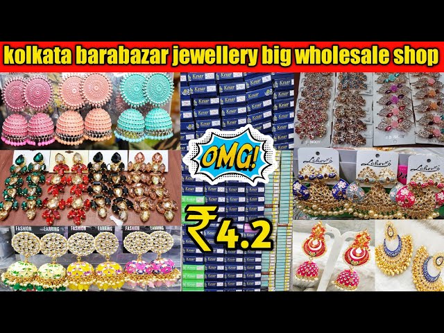 🔥kolkata Barabazar Earrings Wholesale Market | Funky Jewellery Best  Collection | #WesternJewellery | - YouTube