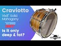 Craviotto solid one piece mahogany 14 x 8 snaredrum