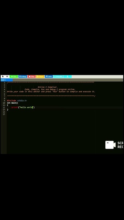 hello world program #c #c+ - YouTube