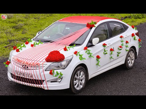 Wedding car decoration - Indian style #Traditional #weddingcar  #cardecoration #indian #style #diy 