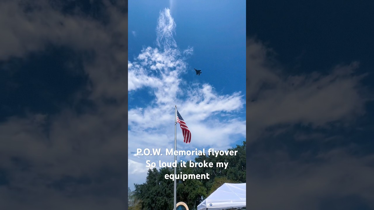 The #POWMIA closing ceremony was beautiful but the #USAF #flyover was #LOUD