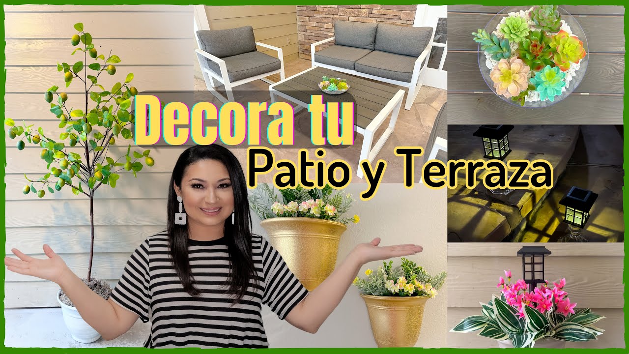Como DECORAR tu PATIO ó TERRAZA / MANUALIDADES fáciles / Decoración 2023 / Dollar Tree DIY