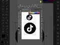 Tiktok Logo Design - Adobe Illustrator #shorts