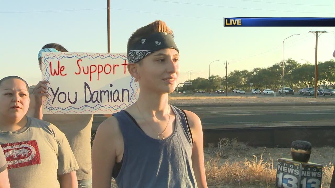 Transgender teen leads protest at Memorial High School 