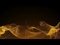 Luxurious gold sparkling particles wave background  effects