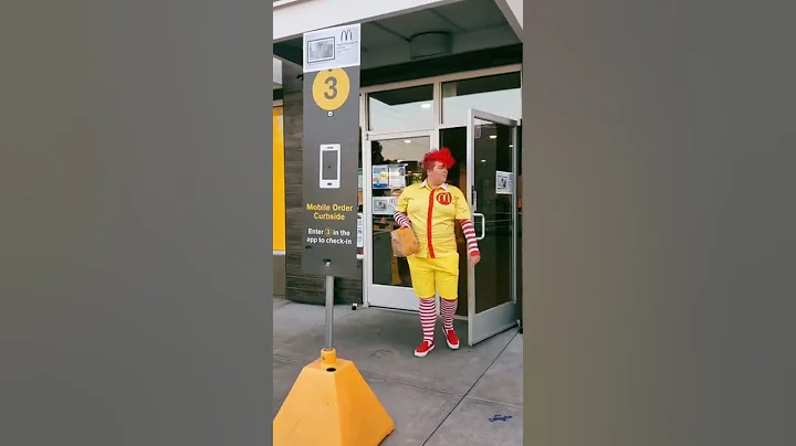 Ronald McDonald Delivers Curve Side 😳😭 #Shorts